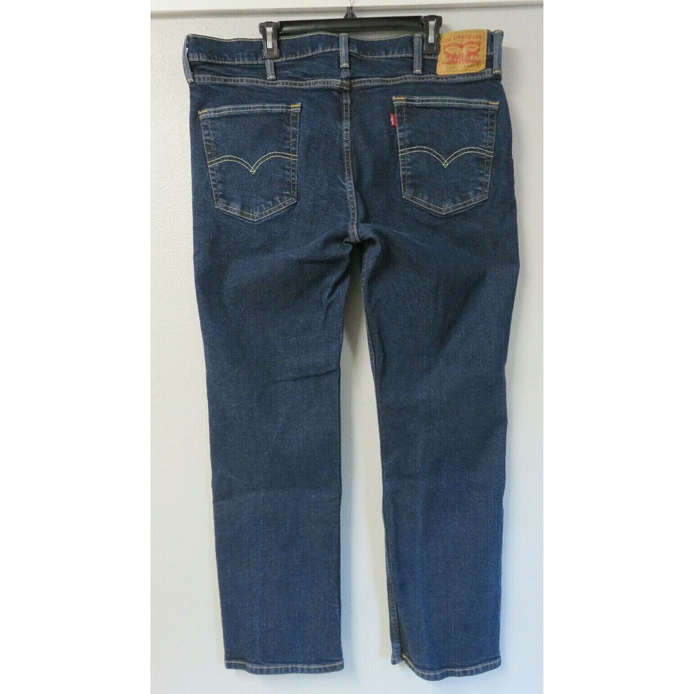 Mens Levis Blue Jeans‎ 514 Size 40x32 Blue Zipper Fly Cotton Blend Straight Leg